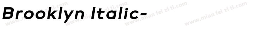 Brooklyn Italic字体转换